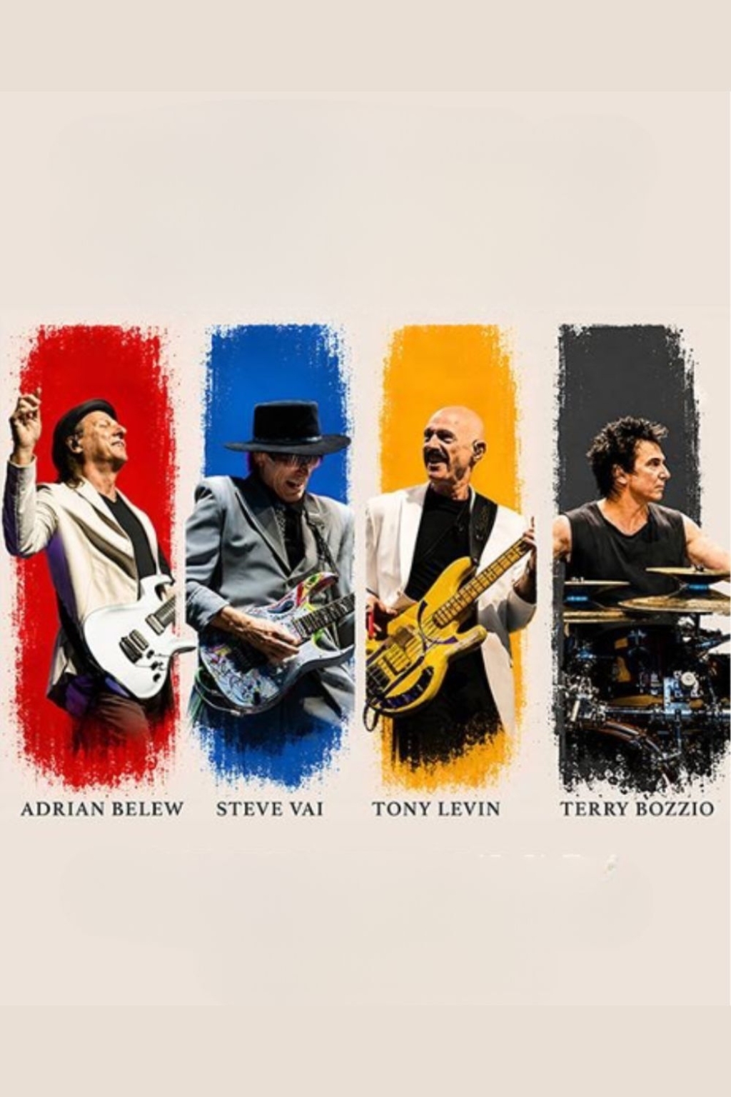 BEAT - Adrian Belew, Steve Vai, Tony Levin et Terry Bozzio interprètent la musique de King Crimson
