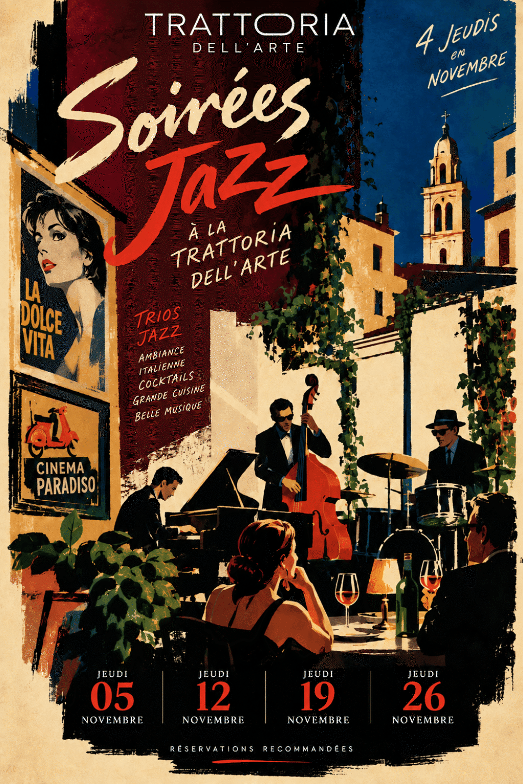 SOIRÉES JAZZ à la Trattoria Dell'Arte